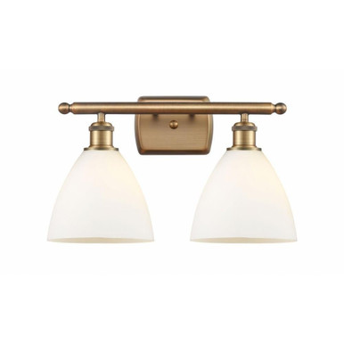 Bristol Glass 2 Light Industrial Vanity Light by Innovations - 516-2W-GBD-75