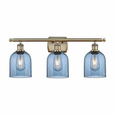 Bella 3 Light Industrial Vanity Light 25.5 Inch Wide by Innovations - 516-3W-G558-6