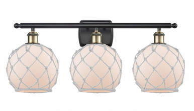 Farmhouse Rope 3 Light Vanity Light 26 Inch Wide by Innovations - 516-3W-G121-8R
