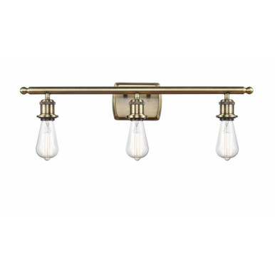 Bare Bulb 3 Light Vanity Light by Innovations - 516-3W-AB