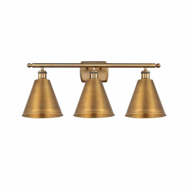 Ballston Cone 3 Light Vanity Light by Innovations - 516-3W-MBC-8