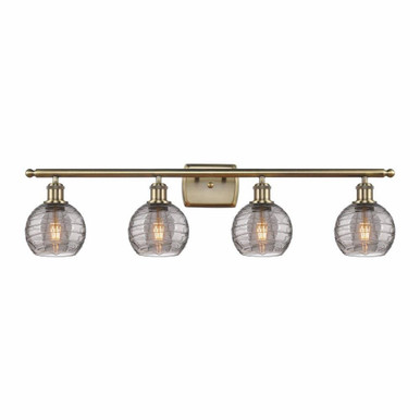 Athens Deco Swirl 4 Light Vanity Light 36 Inch Wide by Innovations - 516-4W-G1213-6
