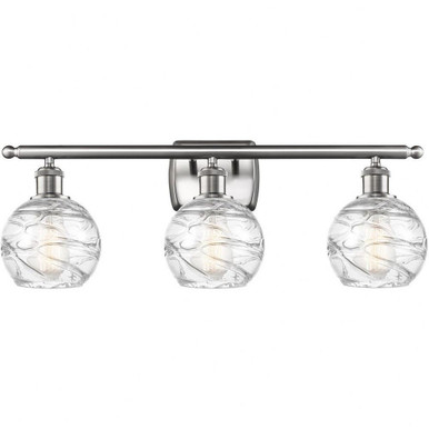 Small Deco Swirl 3 Light Vanity Light by Innovations - 516-3W-SN-G1213-6
