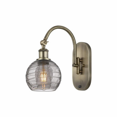 Athens Deco Swirl 1 Light Wall Sconce 12.44 Inch Length by Innovations - 518-1W-G1213-6