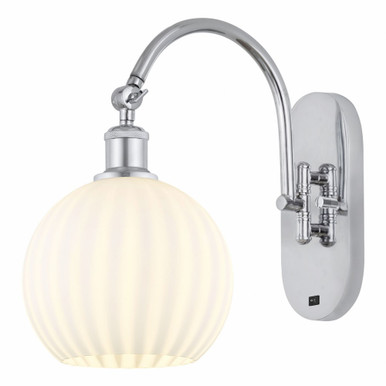 White Venetian 1 Light Wall Sconce 13.5 Inch Length by Innovations - 518-1W-G1217-8
