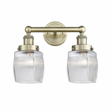 Colton 2 Light Industrial Vanity Light by Innovations - 616-2W-COL