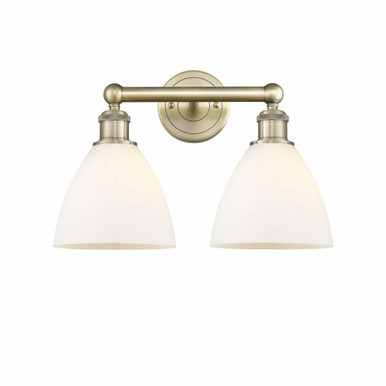 Bristol Glass 2 Light Vanity Light 16.5 Inch Wide by Innovations - 616-2W-BG