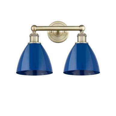 Plymouth Dome 2 Light Vanity Light 16.5 Inch Wide by Innovations - 616-2W-PD