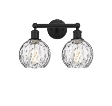 Athens Water Glass 2 Light Vanity Light 15 Inch Wide by Innovations - 616-2W-G1215-6