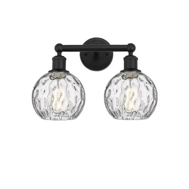 Athens Water Glass 2 Light Vanity Light 15 Inch Wide by Innovations - 616-2W-G1215-6