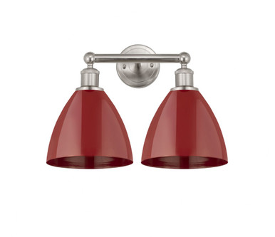 Plymouth Dome 2 Light Industrial Vanity Light by Innovations - 616-2W-PLYM-75