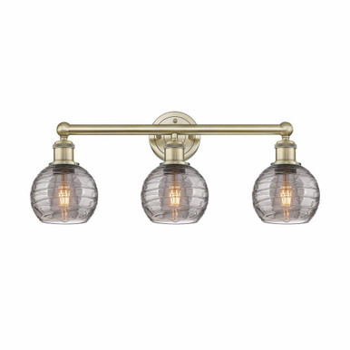 Athens Deco Swirl 3 Light Vanity Light 10.5 Inch Tall by Innovations - 616-3W-G1213-6