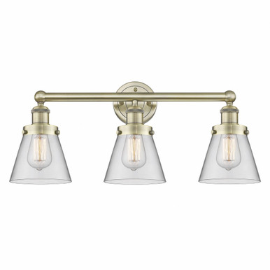 Cone 3 Light Industrial Vanity Light 24.25 Inch Wide by Innovations - 616-3W-CONE
