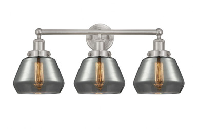 Fulton 3 Light Steel Vanity Light 24.75 Inch Wide by Innovations - 616-3W-G17