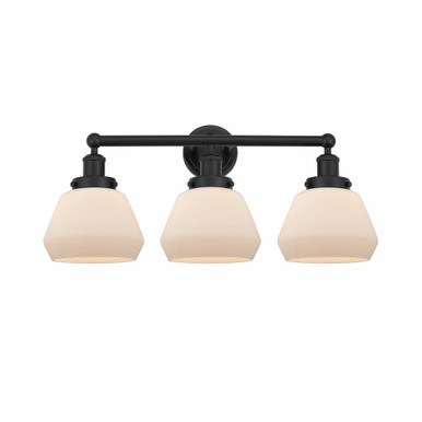 Fulton 3 Light Steel Vanity Light 24.75 Inch Wide by Innovations - 616-3W-G17