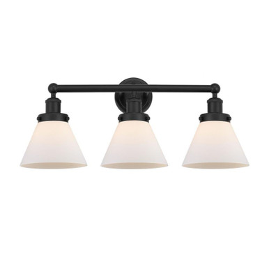 Cone 3 Light Steel Vanity Light 25.75 Inch Wide by Innovations - 616-3W-G4