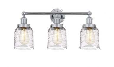 Bell 3 Light Smoke Glass Vanity Light 24.5 Inch Wide by Innovations - 616-3W-G513