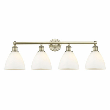 Bristol Glass 4 Light Industrial Vanity Light by Innovations - 616-4W-BG