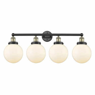 Beacon 4 Light Globe Modern Vanity Light 33.5 Inch Wide by Innovations - 616-4W-G20-8