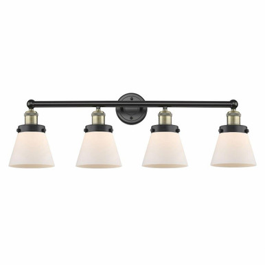 Cone 4 Light Steel Vanity Light 33.5 Inch Wide by Innovations - 616-4W-G6