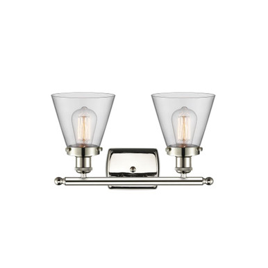 Cone 2 Light Bath Vanity 11 Inch Tall and 16 Inch Wide by Innovations - 916-2W-G6