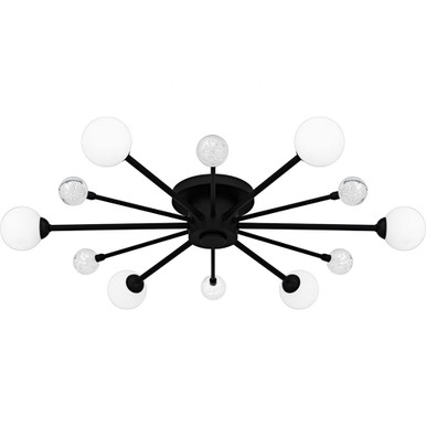 Combe 6 Light Semi Flush Mount 4.25 Inch Tall and 30 Inch Wide by Quoizel - QSF6781