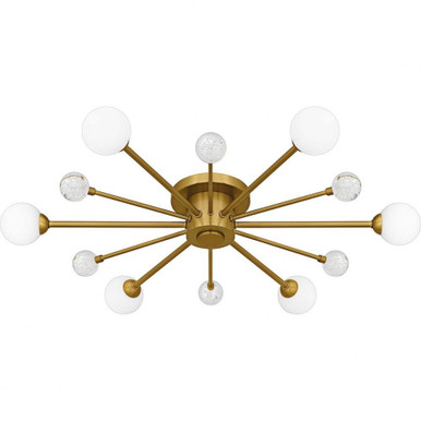 Combe 6 Light Semi Flush Mount 4.25 Inch Tall and 30 Inch Wide by Quoizel - QSF6781