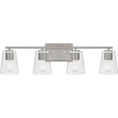 Vertex 4 Light Clear Glass Vanity Light by Progress - P300460