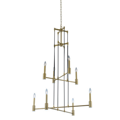 Kingston 8 Light Large 2 Tier Foyer Chandelier by Kalco - 509851