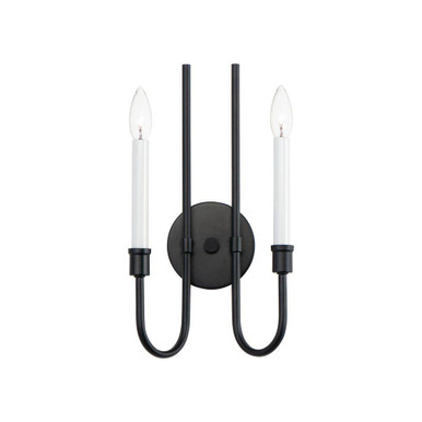 Tux 2 Light Candle Style Wall Sconce by Maxim - 11282BK