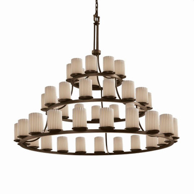 Limoges Dakota 45 Light Oversized 3 Tier Chandelier by Justice Design - POR-8714-10-PLET