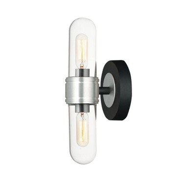 Dual 2 Light Vanity Light by Maxim - 21702CLBKAL