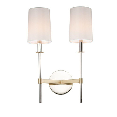 Uptown 2 Light Wall Sconce by Maxim - 32392OFSBRPN