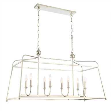 Sylvan 8 Light Oversized Chandelier by Crystorama 2249-NOSHADE - 2249-NOSHADE