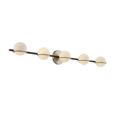 Fusion Centric 5 Light Vanity Light by Justice Design - FSN-4165-OPAL