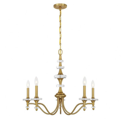 Champlain 5 Light Chandelier 23.5 Inch Tall and 28 Inch Wide by Savoy House - 1-1361-5-322
