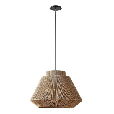 Eco Nido 5 Light Pendant 16.75 Inch Tall and 24 Inch Wide by Justice Design - ECO-8292-MBLK