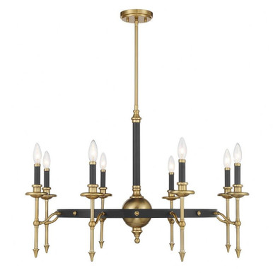 Consulate 8 Light Chandelier 22 Inch Tall and 34 Inch Wide by Savoy House - 1-9512-8-143