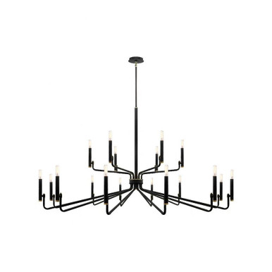 Bedford 18 Light Chandelier 32.75 Inch and 57 Inch Wide by Justice Design - NSH-8186-MBBR
