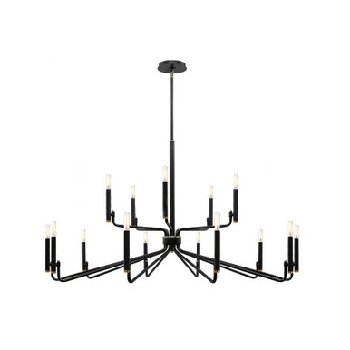 Bedford 15 Light Chandelier 26.75 Inch and 48 Inch Wide by Justice Design - NSH-8185-MBBR