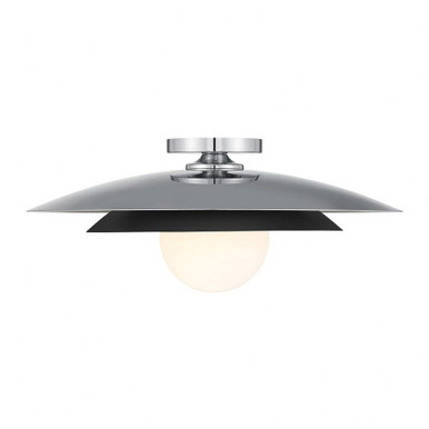 Sherrer 1Light Semi Flush Mount 8.5 Inch Tall X 20 Inch Wide by Savoy House - 6-5564-1