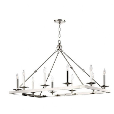 Allendale 10 Light Linear Pendant 29.5 x 27 Inch by Hudson Valley - 3244-PN