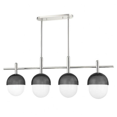 Nyack 4 Light Linear Pendant 9 x 52 Inch by Hudson Valley by Hudson Valley - 6152-PN/BK
