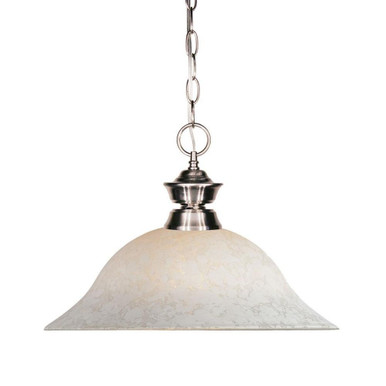 Riviera 1 Light Pendant 16 x 12 Inches by Z Lite - 100701BN-WM16