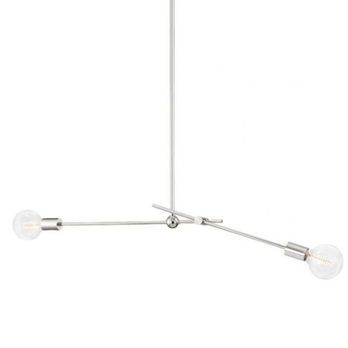 Gale 2 Light Pendant 6.25 Inches Tall and 52 Inches Wide by Mitzi - H483702-PN