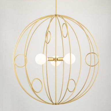 Alanis 3 Light Pendant 40.5 Inches Tall and 39.5 Inches Wide by Mitzi - H485701L-AGB