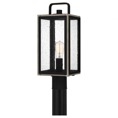 Bramshaw 1 Light Outdoor Post Lantern 18.75 x 7.5 Inches by Quoizel  - BRAM9007MBK