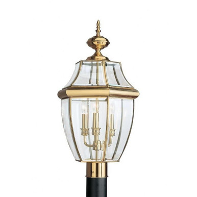 Three Light Outdoor Post Fixture 13 Inch by 24 Inch by Generation - 8239