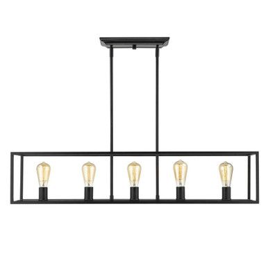 Wesson 5 Light Oversized Linear Pendant by Golden - 2072-LP
