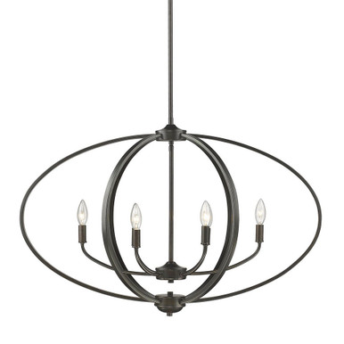 Colson 6 Light Oversized Linear Pendant by Golden - 3167-LP